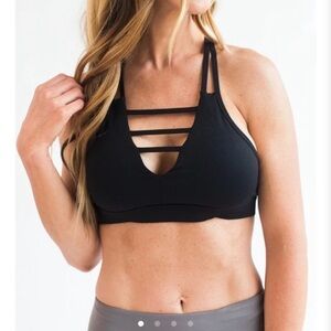 ZYIA Black Grid Bra